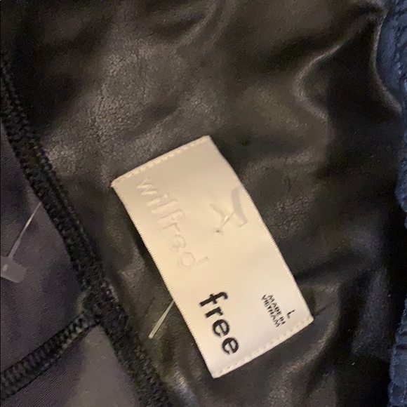 Wilfred Daria Black Vegan High Waisted Leather Pants Size L - Picture 2 of 11